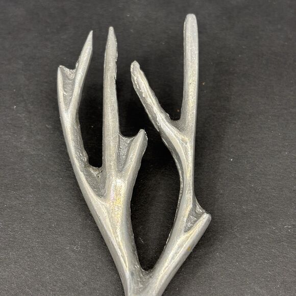 Vintage Aluminum Grey Tree Branch Twigs Serving Set Salad Mixing Spoons - Picture 8 of 16